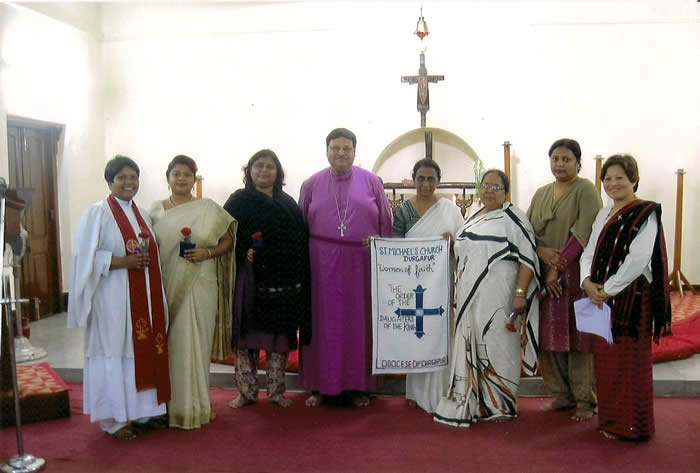 (L to R) The Rev. Swagata Das, Archana Dey, 

                            Rita Dutta, The Rt. Rev. Dr. Probal Kanto Dutta, Lorraine Kobiraj, Supra Sirha, Nita Pyne, Sangita Lippirt
